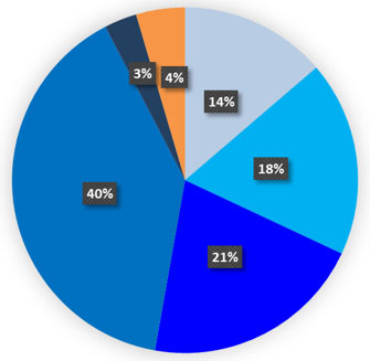 Die denkbaren Maßnahmen waren nicht umsetzbar 14%, zu hohe Kosten für die aufstellung des Lärmaktionsplans 18%, Kosten/Nutzen-Verhältnis 21%, keine personellen Kapazitäten vorhanden 40%, keine Bürger von Straßenverkehrslärm an Hauptstraßen 3%, besondere örtliche Verhältnisse 4%